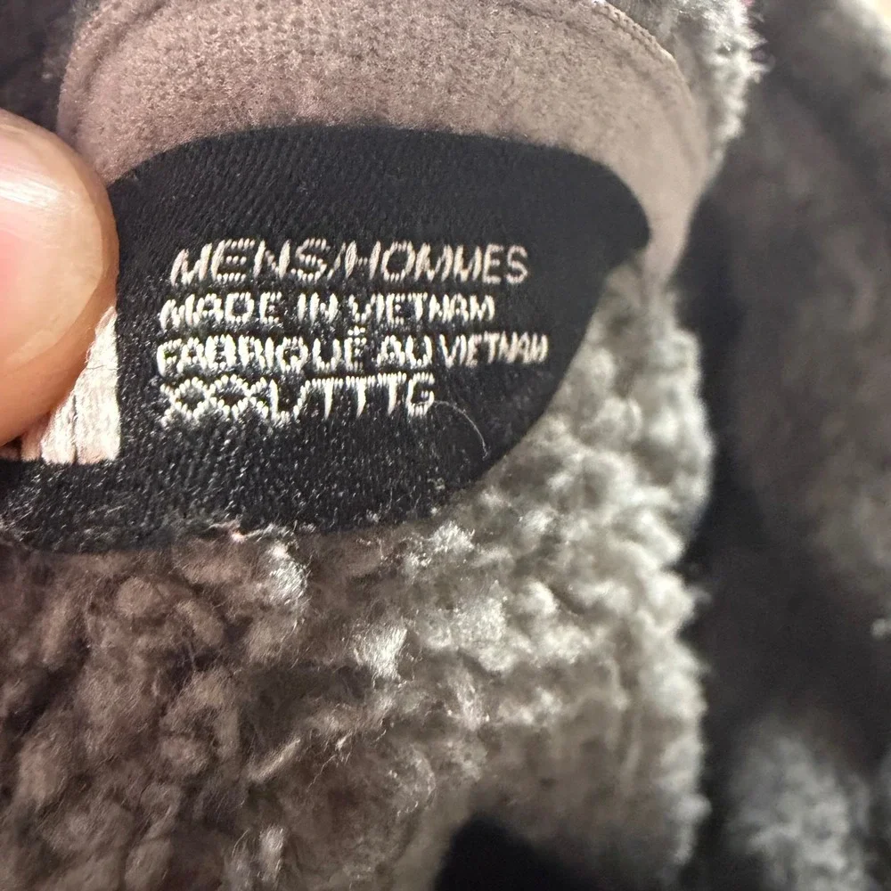 The North Face Mens XXL Grey Full Zip Fleece Jacket Mock Neck Heathered 8861